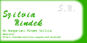 szilvia mindek business card